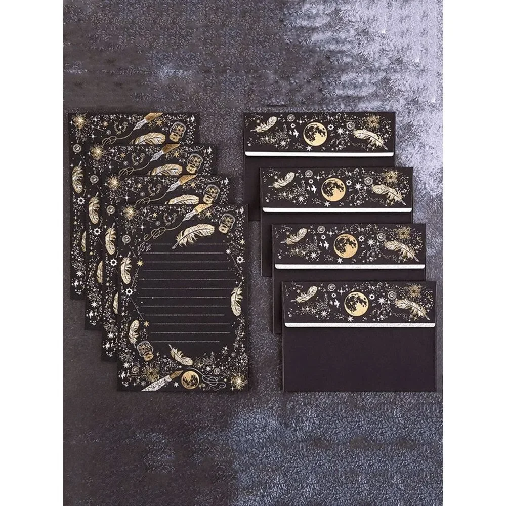 Enchanted New Moon Gold and Silver Foiled Stationery Bundle
